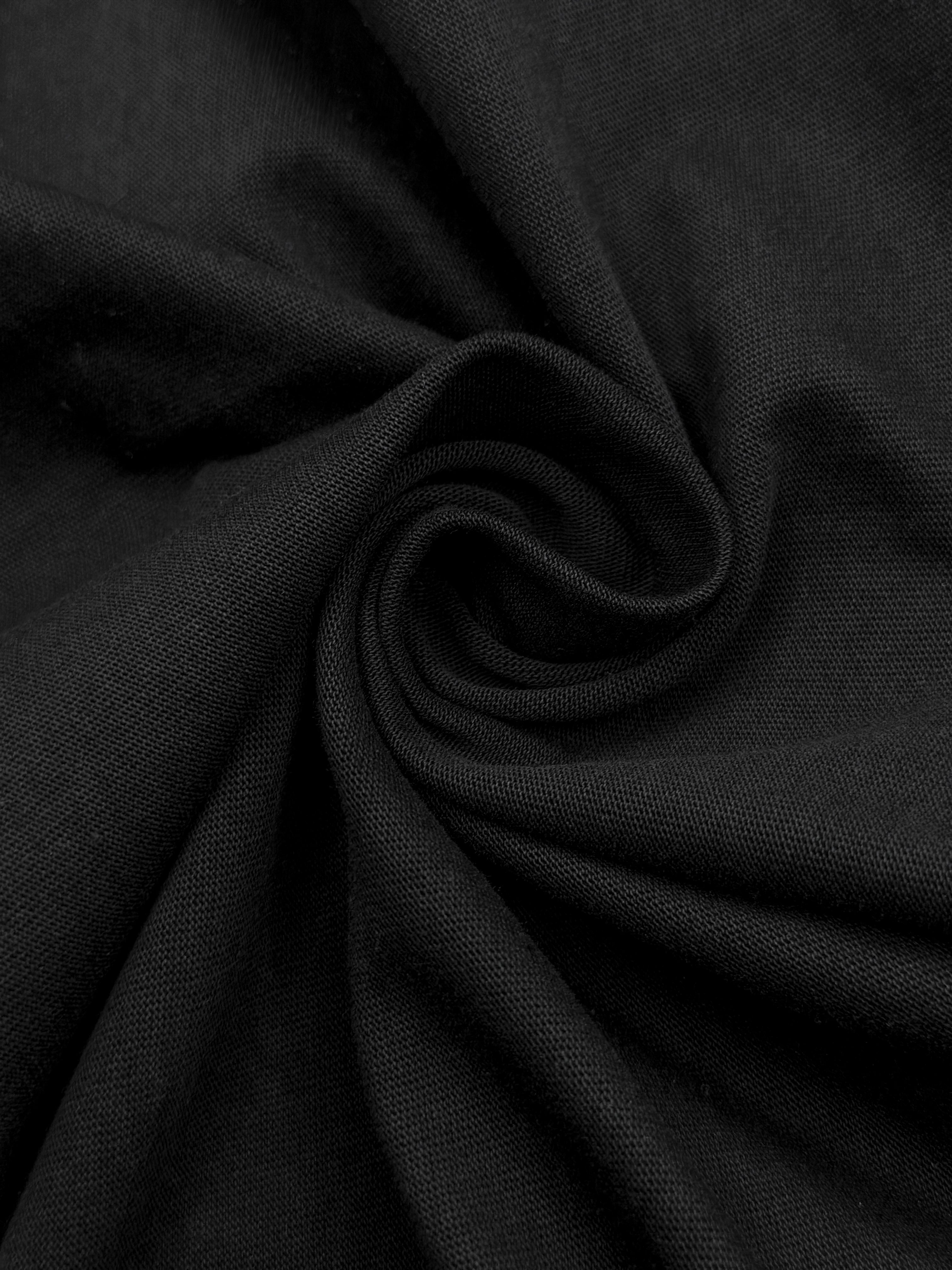 Close-up of black fabric with folds