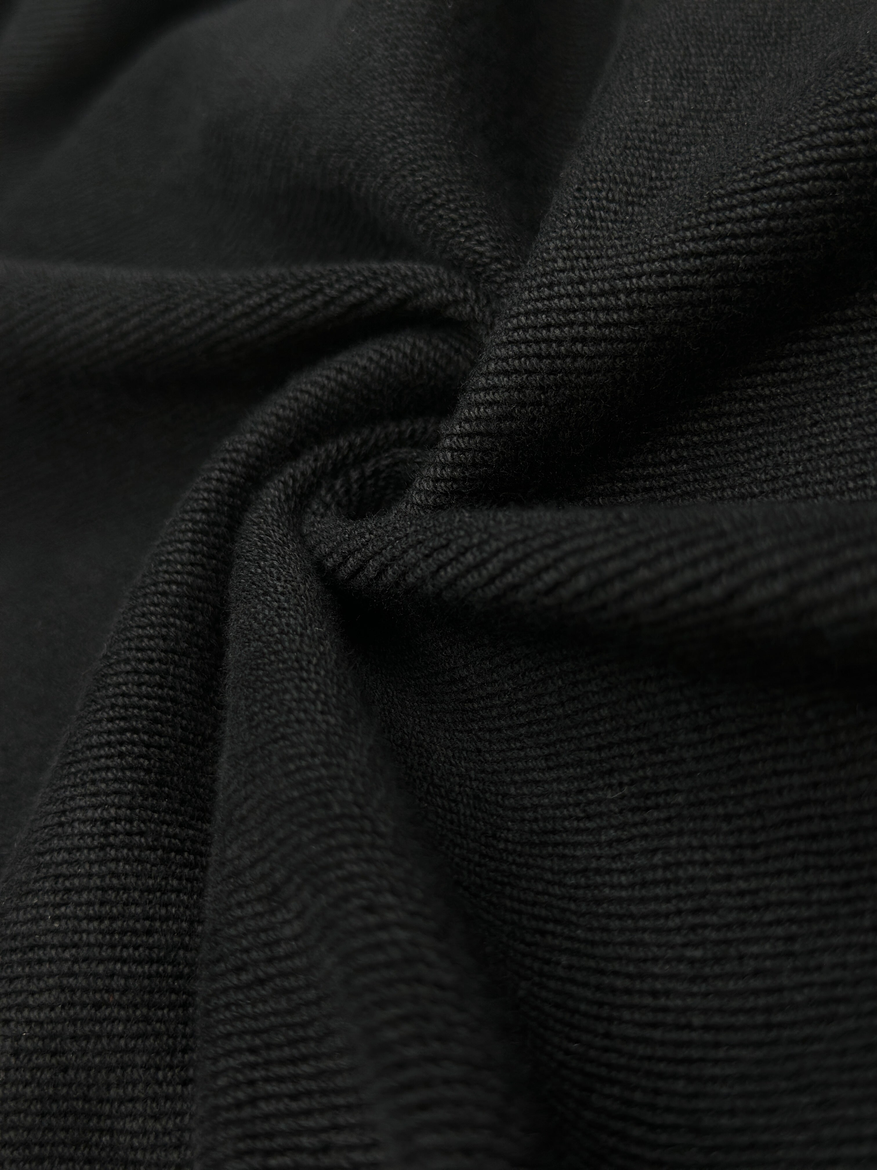 Close-up of black textured fabric