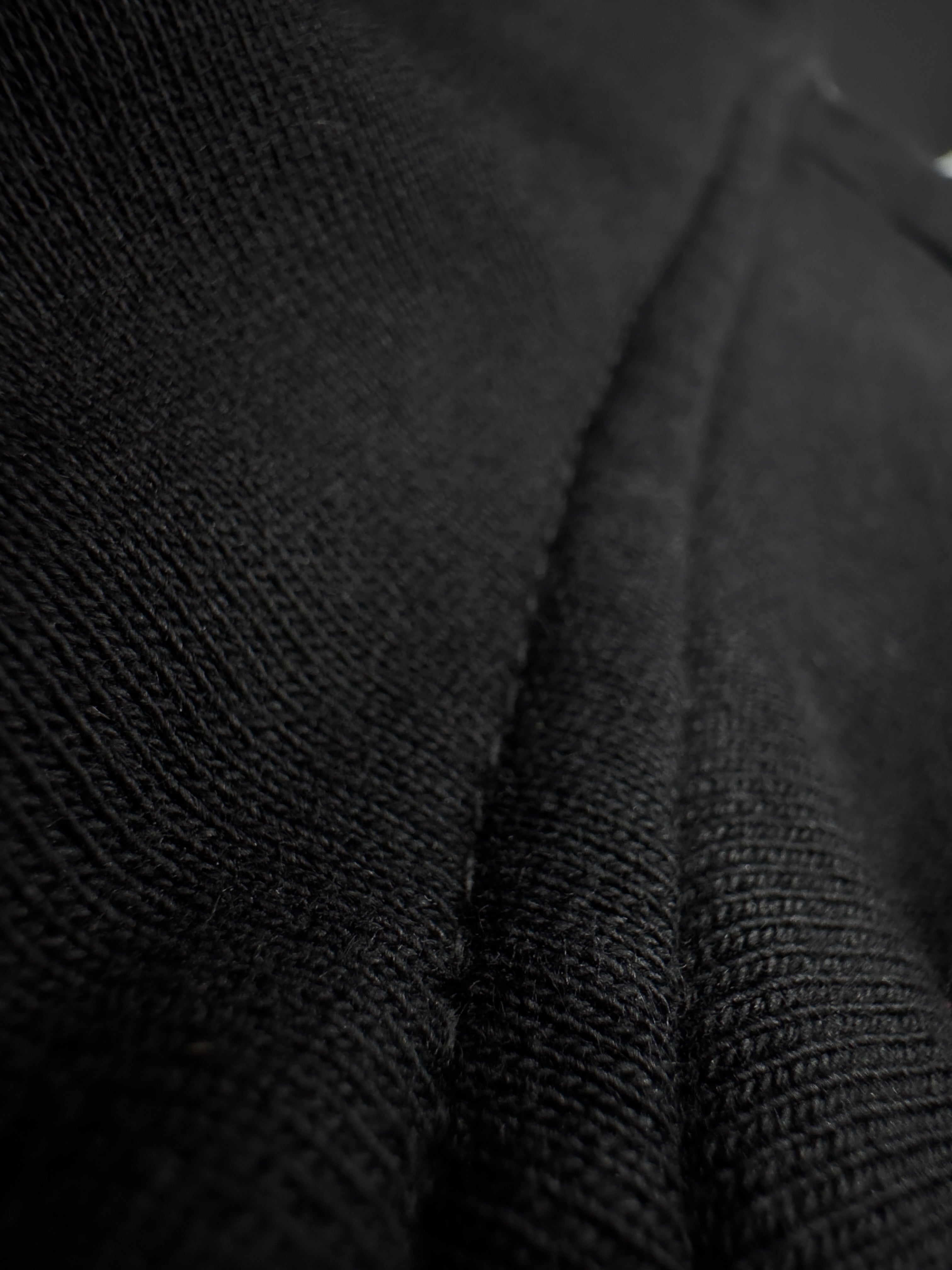 Close-up of textured black fabric